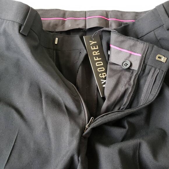 NEW Jay Godfrey Cintas Dress Career Pants Trousers Black Wool Blend Women 32 - Picture 8 of 11